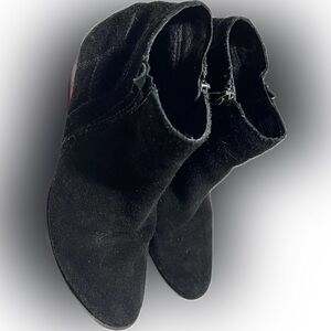 Women’s Josef Seibel Black Suede Ankle Boots with Zipper